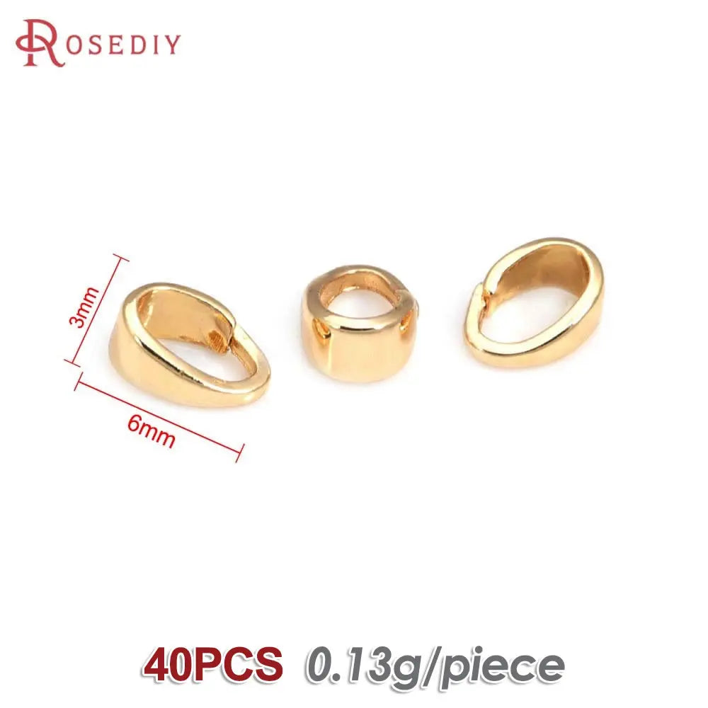 7x3.5MM 6x4MM 7x5MM 9x4MM 18K Gold Color Brass Charms Connector Pendants Clasps Jewelry Making Supplies Diy Findings Accessories