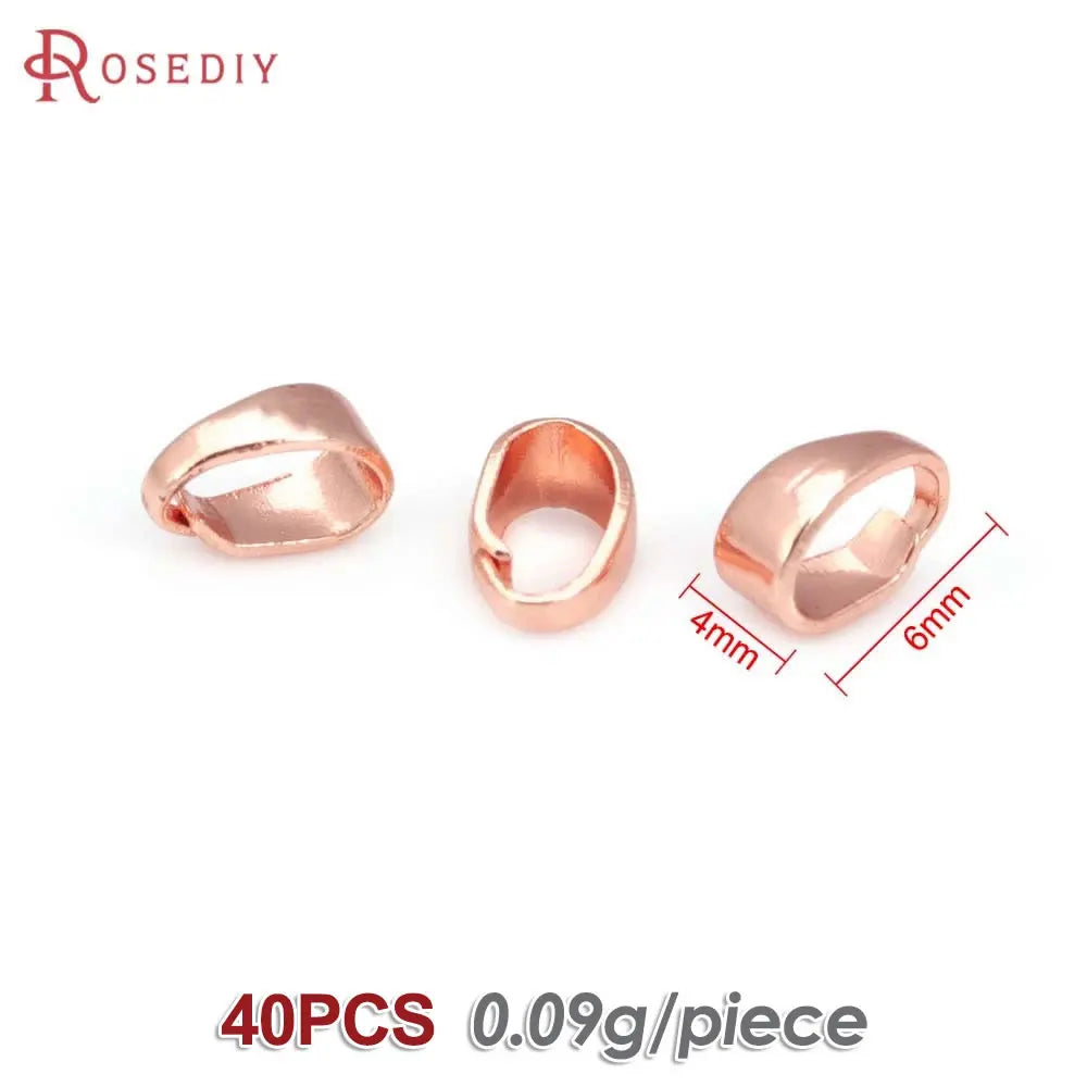 7x3.5MM 6x4MM 7x5MM 9x4MM 18K Gold Color Brass Charms Connector Pendants Clasps Jewelry Making Supplies Diy Findings Accessories