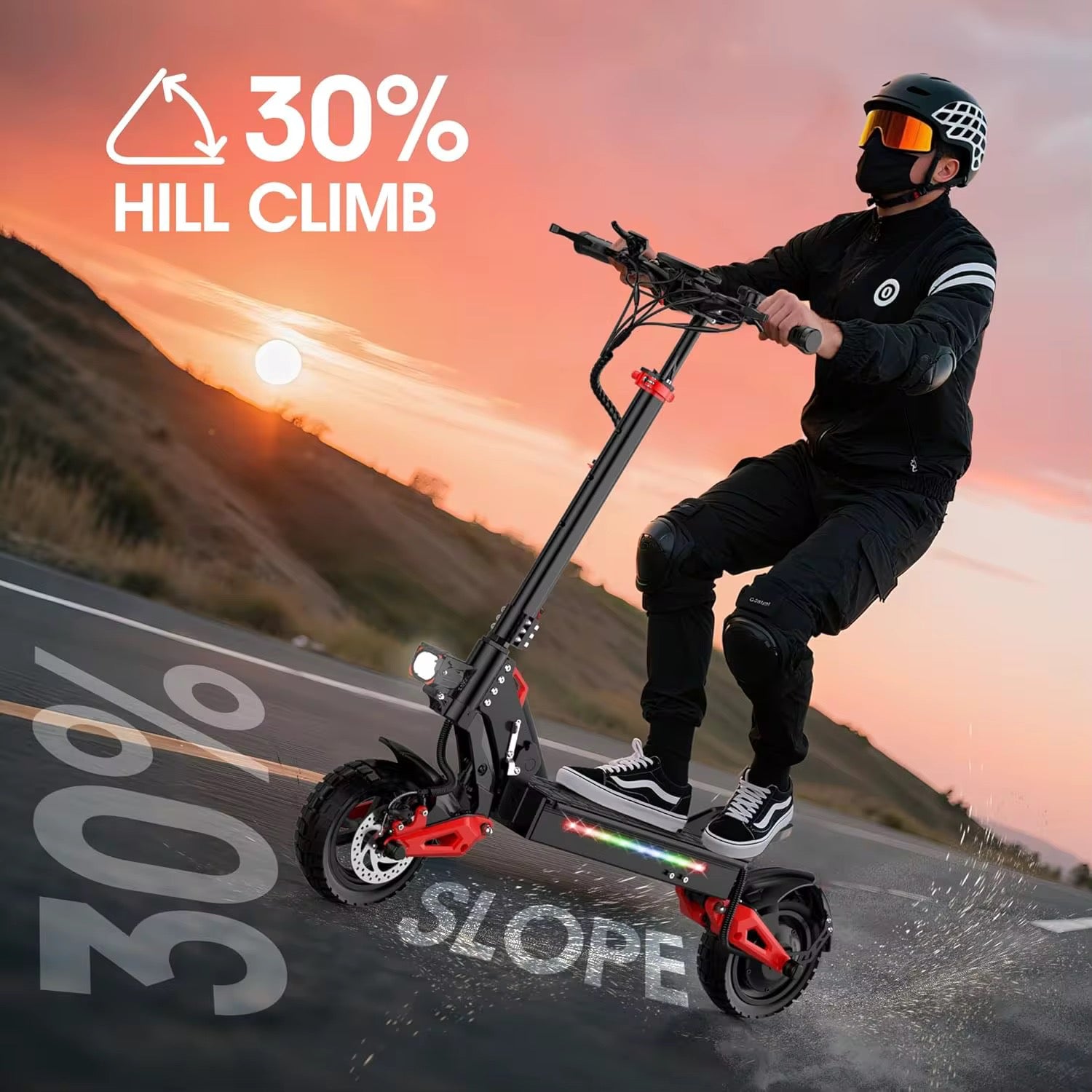 Powerfull 1600W Motor Dual Hydraulic Suspension Foldable E Scooter