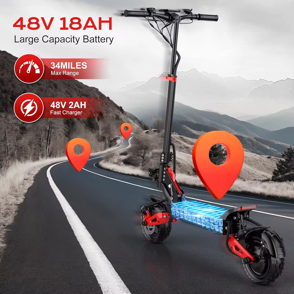 Powerfull 1600W Motor Dual Hydraulic Suspension Foldable E Scooter