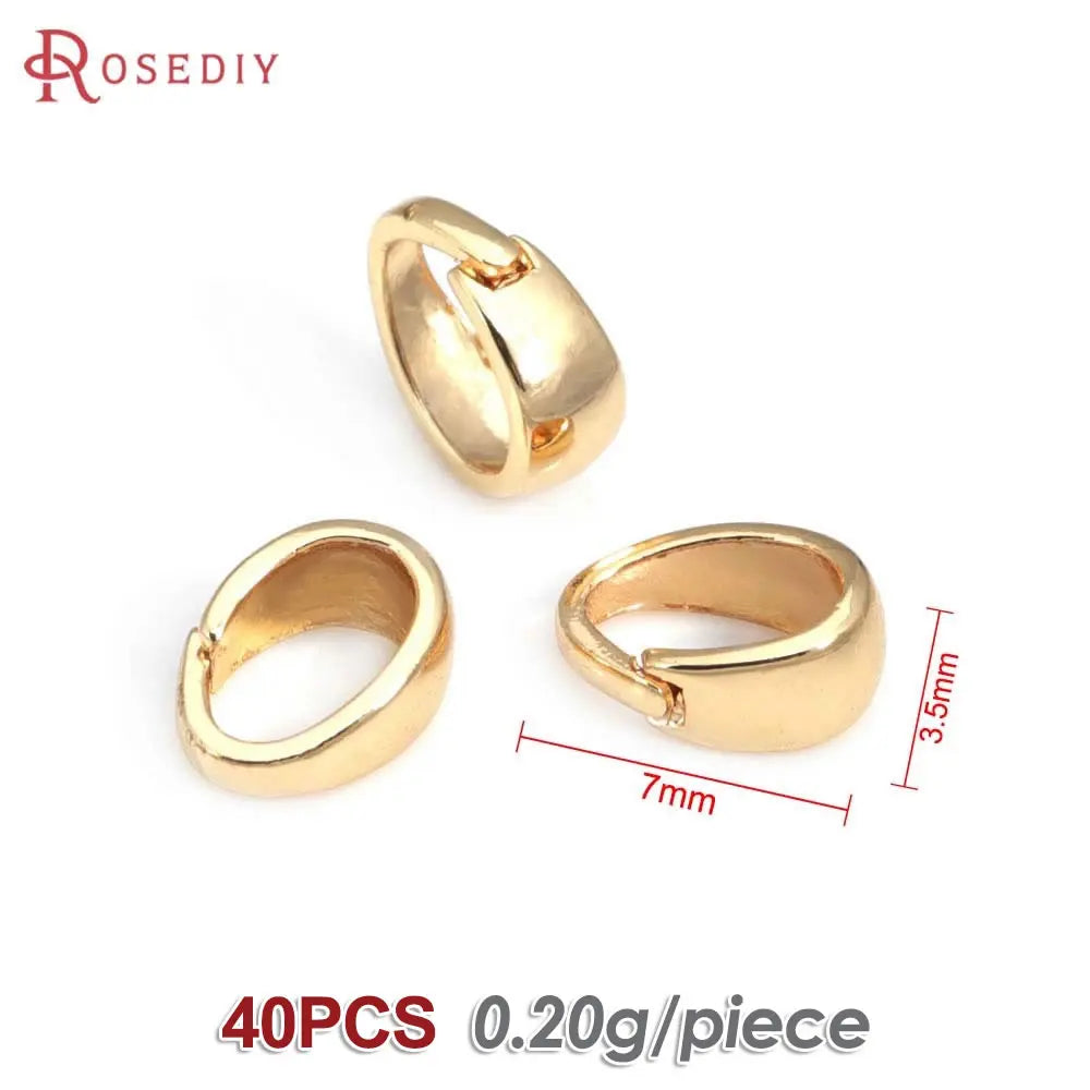 7x3.5MM 6x4MM 7x5MM 9x4MM 18K Gold Color Brass Charms Connector Pendants Clasps Jewelry Making Supplies Diy Findings Accessories