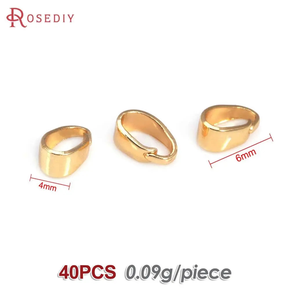 7x3.5MM 6x4MM 7x5MM 9x4MM 18K Gold Color Brass Charms Connector Pendants Clasps Jewelry Making Supplies Diy Findings Accessories