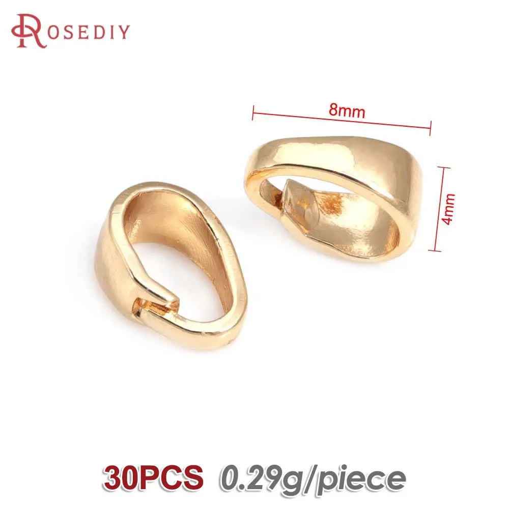 7x3.5MM 6x4MM 7x5MM 9x4MM 18K Gold Color Brass Charms Connector Pendants Clasps Jewelry Making Supplies Diy Findings Accessories