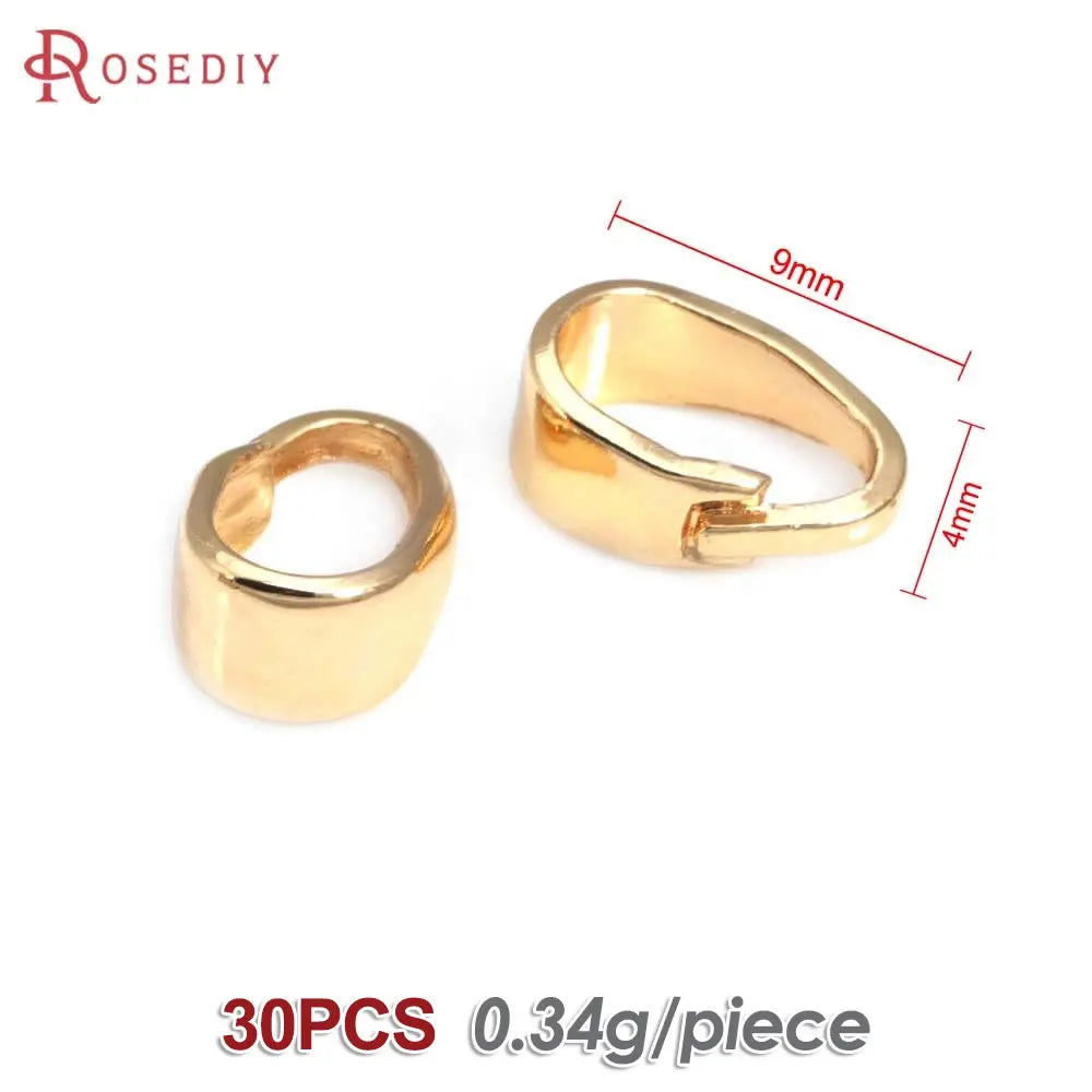 7x3.5MM 6x4MM 7x5MM 9x4MM 18K Gold Color Brass Charms Connector Pendants Clasps Jewelry Making Supplies Diy Findings Accessories